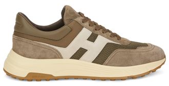 Hogan High-Sole Beige Polyamide Sneaker - Beige