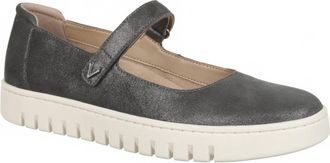 Vionic Womens Uptown Maryjane Shoe In Polluted Silver Leather