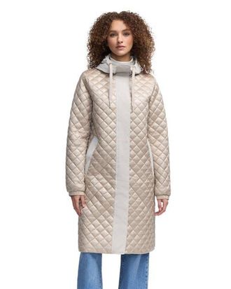 Pajar Peridot Diamond Quilted Longline Shacket in Desert at Nordstrom, Size Medium