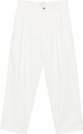 Givenchy Pantaloni con pieghe e logo - Bianco