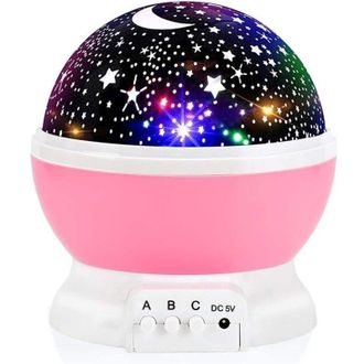 OEM Proyector De Cielo Estrellado Para Beb&eacute;s, Luz Nocturna De Luna Y Nebulosa, Rotaci&oacute;n De 360&deg;, 4 Led, 12 Colores Cambiantes, Cable Usb Incluido, Regalo 