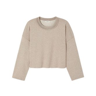 American Vintage Dantown Sweatshirt - Dames - Sweatshirts - Beige - XS - Katoen - Hoodies & sweatvesten