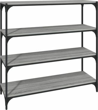 vidaXL Vidaxl - Book Cabinet Grey Sonoma 100x33x100 cm Engineered Wood and Steel