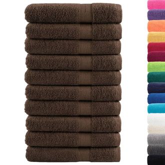 Berkfield Home Premium Towels SOLUND 10pcs Brown 100x200cm 600gsm