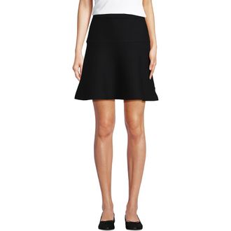 Lands End Fine Gauge Cotton Sweater Above the Knee Circle Skirt in Black at Nordstrom, Size X-Large P