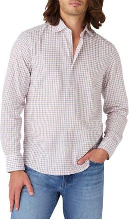 Robert Talbott Reynolds Ultra Light Weight Brushed Tattersall Shirt in Red Multi at Nordstrom, Size Xx-Large