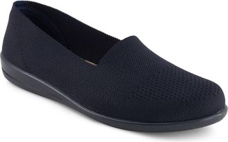 Andrea Womens Top Comfort Textile Moccasins In Navy