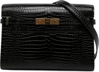 Saint Laurent Pre-owned Saint Laurent Medium Shiny Croc Embossed Manhattan Shoulder Bag Ladies 6S09H72RJ5WAAOUV