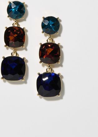 Simons Womens Three-stone long earrings