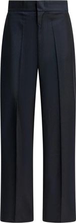 SA SU PHI Wide Broeken - Dames - Wijde Broeken - Blauw - S - Wol - Broeken