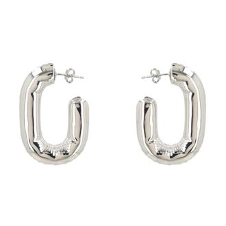 Paco Rabanne XL Link Hoop Oorbellen - Dames - Oorbellen - Grijs - ONE Size - Accessoires