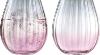 LSA International Mundgeblasene Becher Dusk Rosa/Grau (2er-Set)