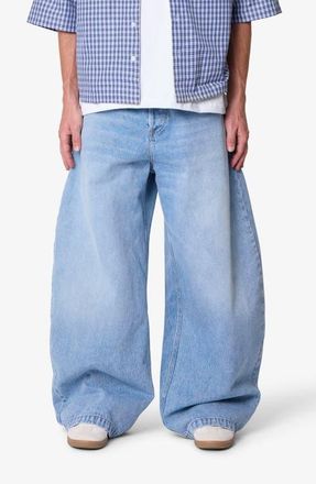 mnml Wide Leg Barrel Jeans in Light Blue at Nordstrom, Size 34