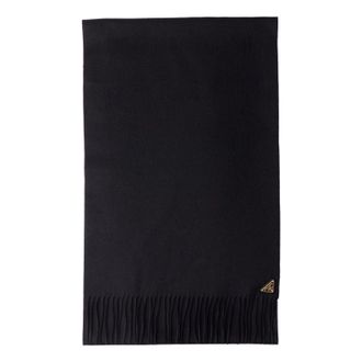 Prada (WMNS) PRADA FW25 Silk and Cashmere Scarf Black 1FS065-2COP-F0632