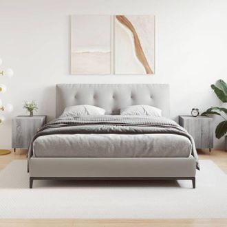 vidaXL Vidaxl - Mesitas Noche 2 Uds Madera Ingenier&iacute;a Gris Sonoma 40x40x50 Cm