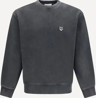 Maison Kitsun&eacute; Felpa girocollo con logo Fox Head Man M
