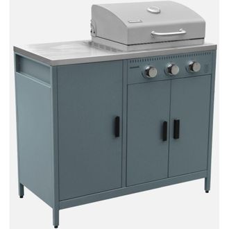 Sweeek Barbecue a gas 3 bruciatori, 3 ante, 2 spazi di stoccaggio