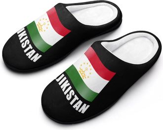 Generic Flying Tajikistan Flag Mens Slippers House Slipper Anti-skid Sole Indoor Shoes Outdoor Comfort Cotton