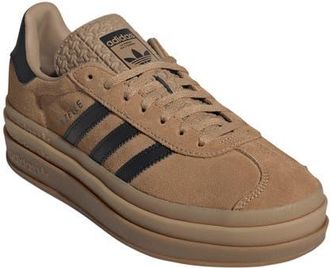 adidas Gazelle Bold Platform Sneaker in Cardboard/Black/Gum at Nordstrom, Size 10.5