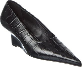 Toteme Croc-Embossed Leather Pump
