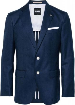 HUGO BOSS H-Hutson-233 Blazer - Heren - Blazers - Blauw - 3XL - Wol - Jassen