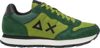 Sun 68 Groene Su&egrave;de Nylon Casual Sneakers - Heren - Sneakers - Groen - 41 EU - Nylon - Schoenen
