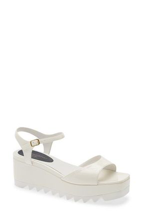 Stella McCartney Elyse Platform Sandal in White at Nordstrom, Size 10.5Us