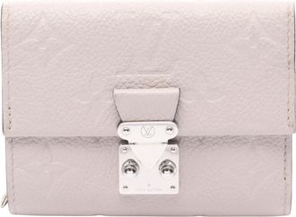 Louis Vuitton Gray Leather Wallet (Tri-Fold) (Pre-Owned)
