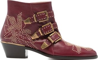 Chlo&eacute; Stivali Susan con borchie - Rosso
