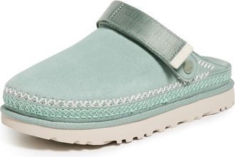 UGG Womens Goldenstar Meadow Accent Clog, Artichoke, 8