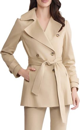Jones New York Double Breasted Trench Coat in Jones Khaki at Nordstrom, Size Small P