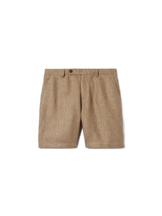 MC2 Saint Barth Tailored Beige Shorts with Flat Front