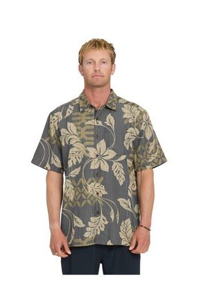 Quiksilver Tropic Bloom Short Sleeve Shirt in Phantom at Nordstrom, Size Xx-Large