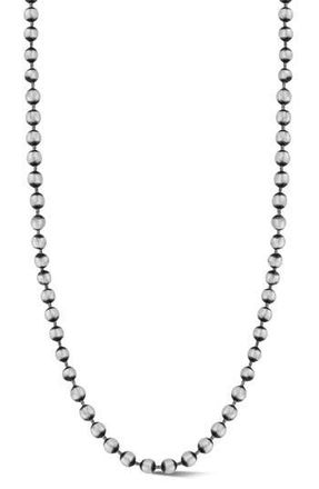 Yield of Men Mens Sterling Silver Oxidized Ball Chain Necklace at Nordstrom Rack, Size 24
