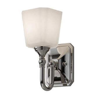 Elstead Lighting Aplique de ba&ntilde;o, acero cromo pulido, vidrio opalino