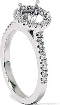 Pompeii3 1/3ct Pave Diamond Engagement Semi Mount Ring 14K White Gold Size Selectable