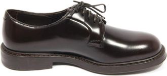 Doucal's Bruine Leren Veterschoenen - Heren - Veterlaarzen - Bruin - 43 1/2 EU - Schoenen