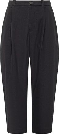 STUDIO NICHOLSON Tuck Heritage Wool Pant - Heren - Wijde Broeken - Zwart - M - Wol - Broeken