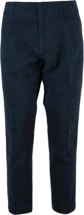 Dondup Ben Cropped Broek - Heren - Vrijetijds broeken - Blauw - W31 - Katoen - Broeken