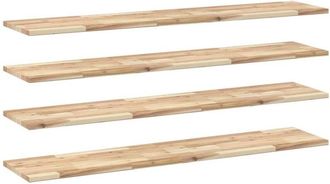vidaXL Vidaxl - Floating Shelves 4 pcs 120x30x2 cm Untreated Solid Wood Acacia