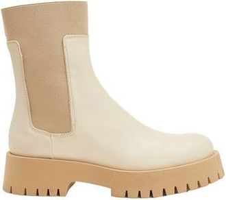 8 by YOOX LEATHER ANKLE BOOTS WITH SOCK DETAIL