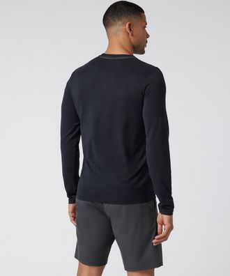 Vuori Clothing Long Sleeve Current Tech Tee | Frost Grey | Medium