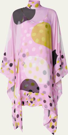 Diane Von F&uuml;rstenberg Fortuna Polka Dot Silk Chiffon Maxi Dress