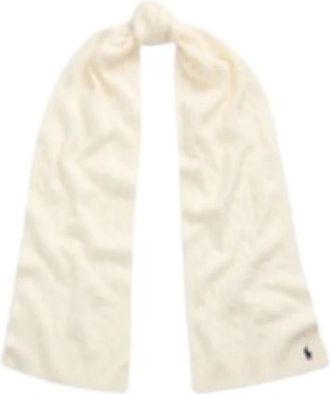 Polo Ralph Lauren Gebreide Sjaal van Wol - Dames - Wintersjaals - Beige - ONE Size - Wol - Accessoires
