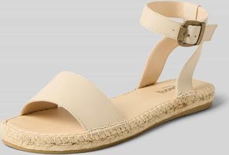 Espadrij Sandalette aus Leder Modell NIMES in Offwhite, Gr&ouml;&szlig;e 36