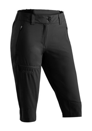 Maier Sports Outdoorhose MAIER SPORTS Lulaka Capri Loop, Damen, Gr. 34, Normalgr&ouml;ssen, schwarz, 100% Polyester, Hosen Outdoorhose, Damen Wanderhose, elastische Fun