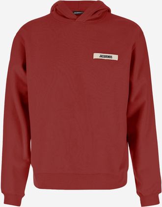 Jacquemus Red Le Hoodie Grosgrain Sweatshirt
