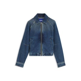 HUGO BOSS Zippered bomber jacket in denim