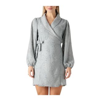 Notre-V Nv-Fortune Mini Jurk - Dames - Jurken - Blauw - Maat: S Poliester