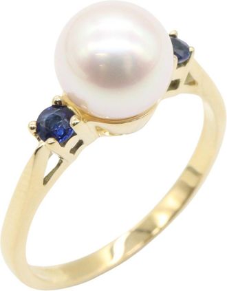 Tiffany & Co. Gold White Band Ring (Pre-Owned)